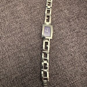 Guess Silver Watch with Purple Dial